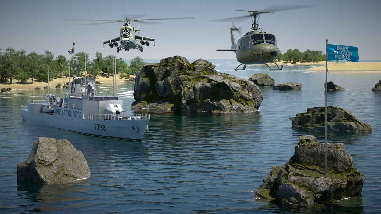 Military action inspired editorial visual